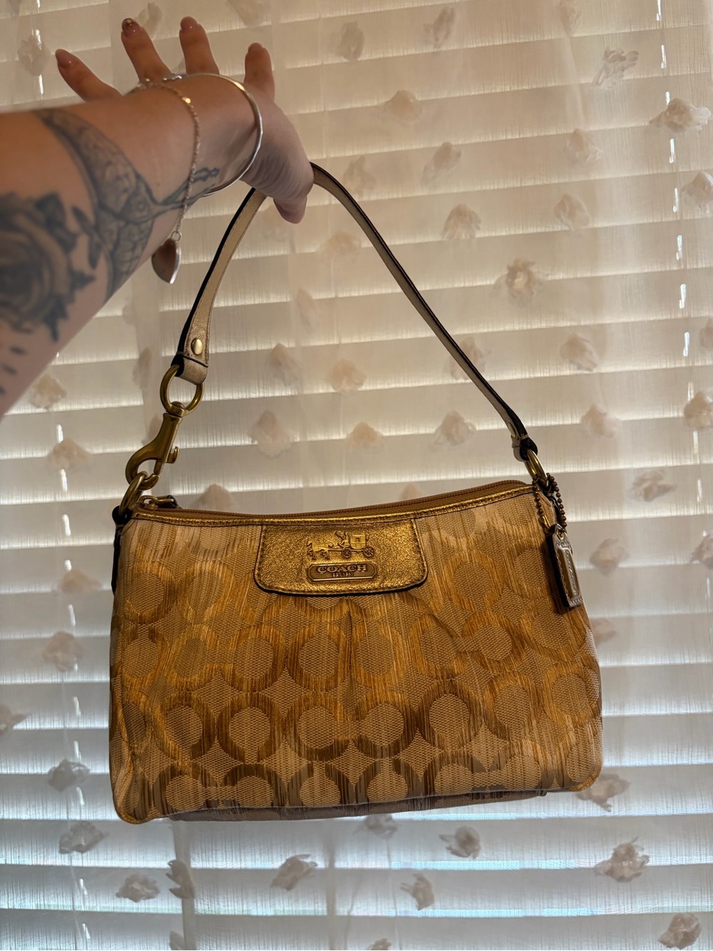 Coach Op Art small saddle bag